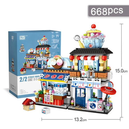 Street View Series Building blocks Izakaya Shaved Ice Shop