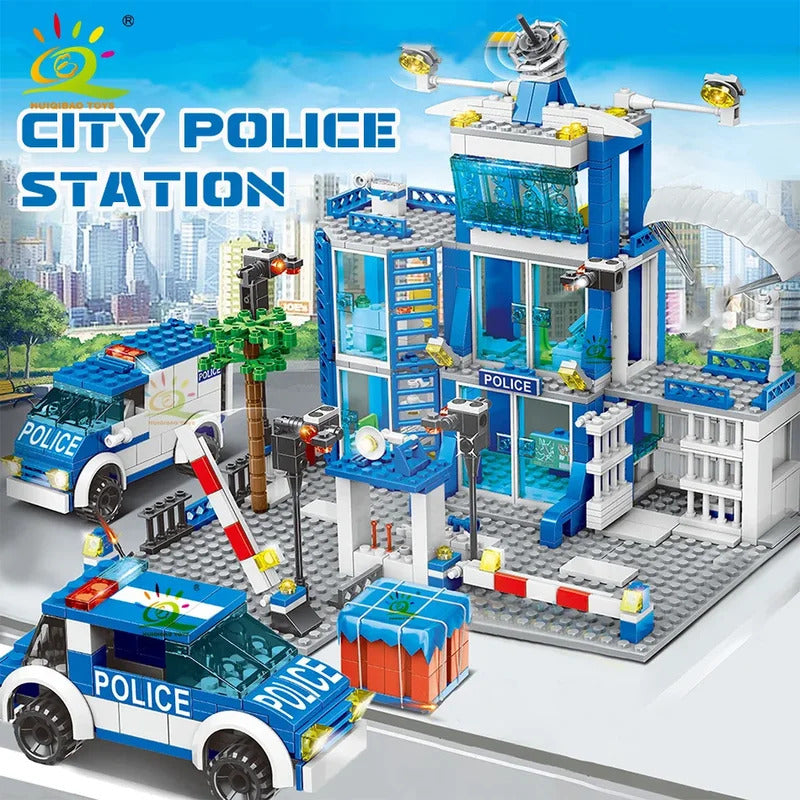 753PCS シティ警察署ビルディングブロックセット