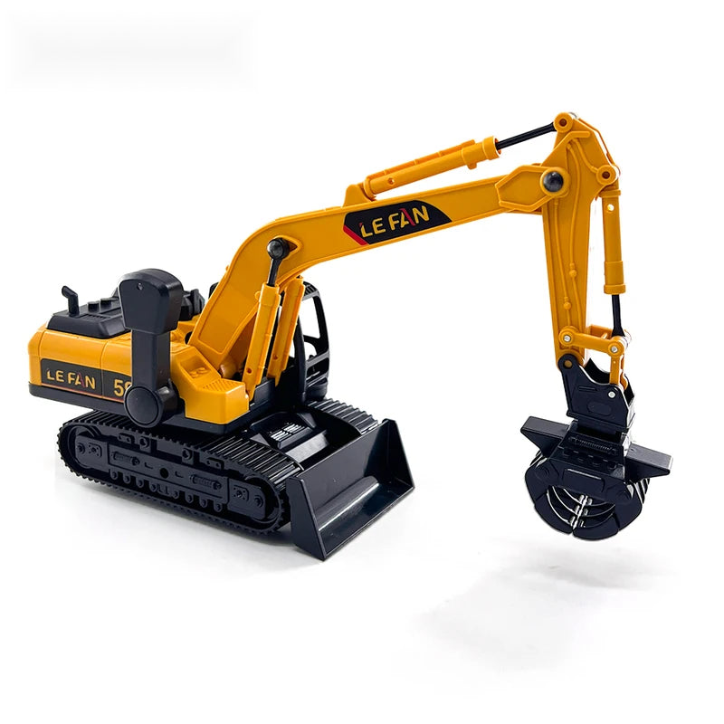 1:32 Simulation Diecast Crane Car Model with 3 Head Drill