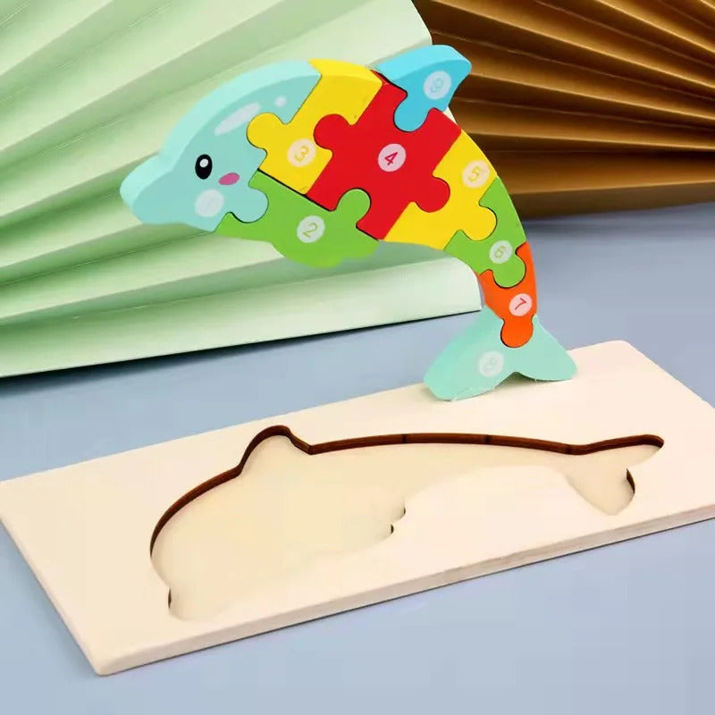 木製幼児用パズル 3Dパズル 知育玩具