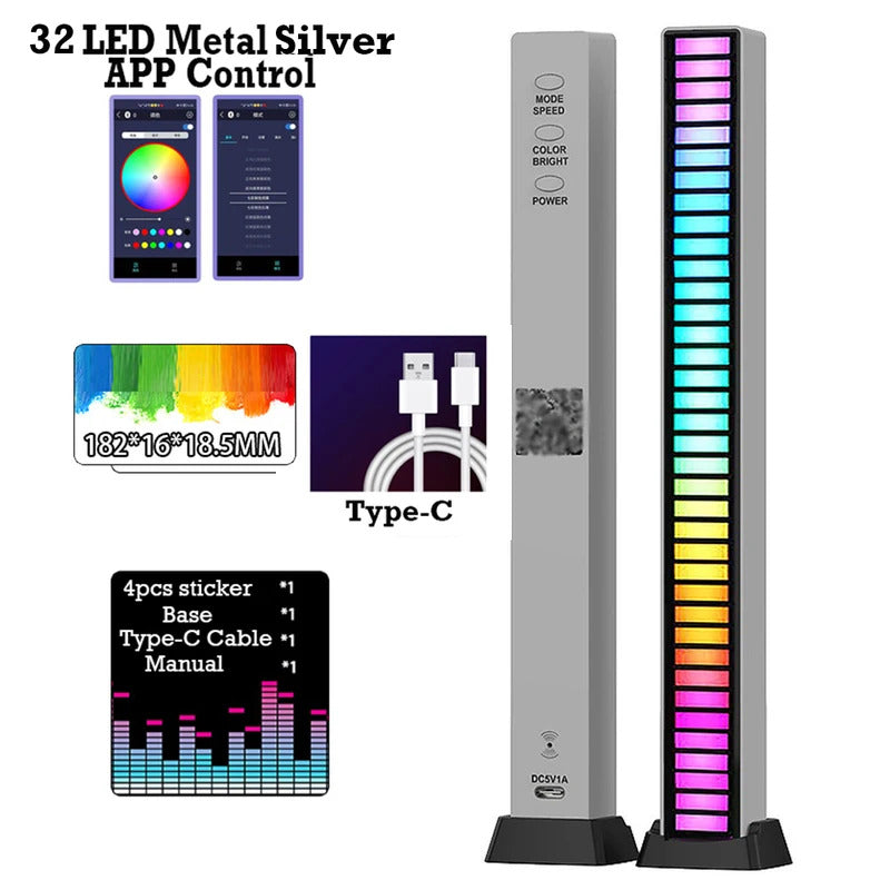 16/32/40Led RGB Sound Controlled Music Levels Light