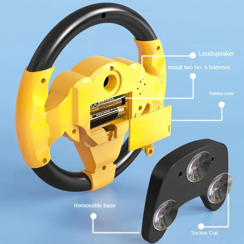 Infant Shining Eletric Simulation Steering Wheel Toy