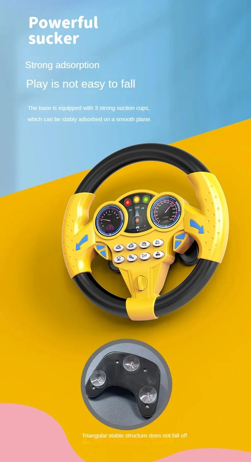 Infant Shining Eletric Simulation Steering Wheel Toy
