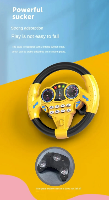 Infant Shining Eletric Simulation Steering Wheel Toy