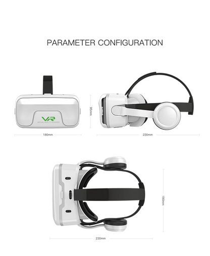 3D Virtual Reality VR Glasses With Controllers