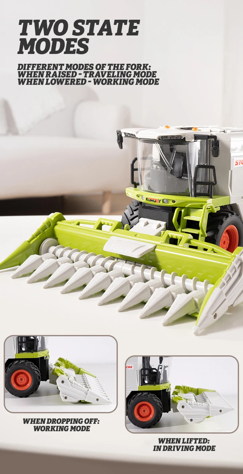 子供用トラックモデル RC ファーマー 1:24 小麦トウモロコシ収穫機