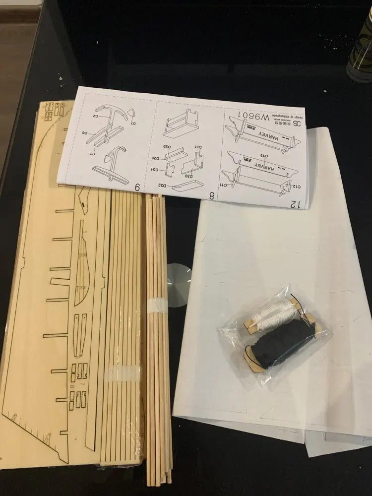 New Version Scale 1/96  HARVEY1847 battleship Model kits