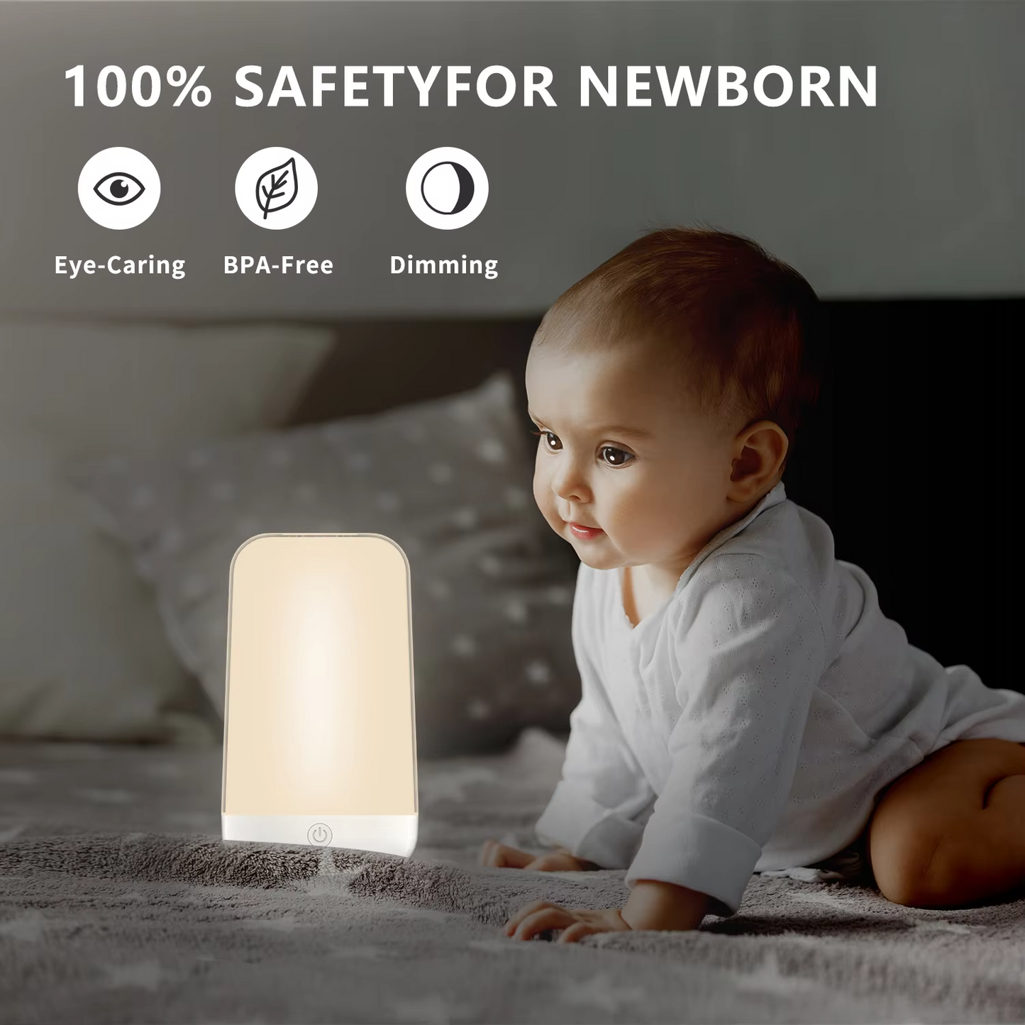 Smart LED Bedsides Lamp Night Light RGB Dimmable Touch Light