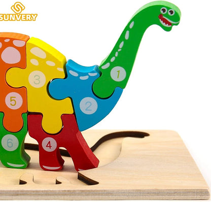 木製幼児用パズル 3Dパズル 知育玩具