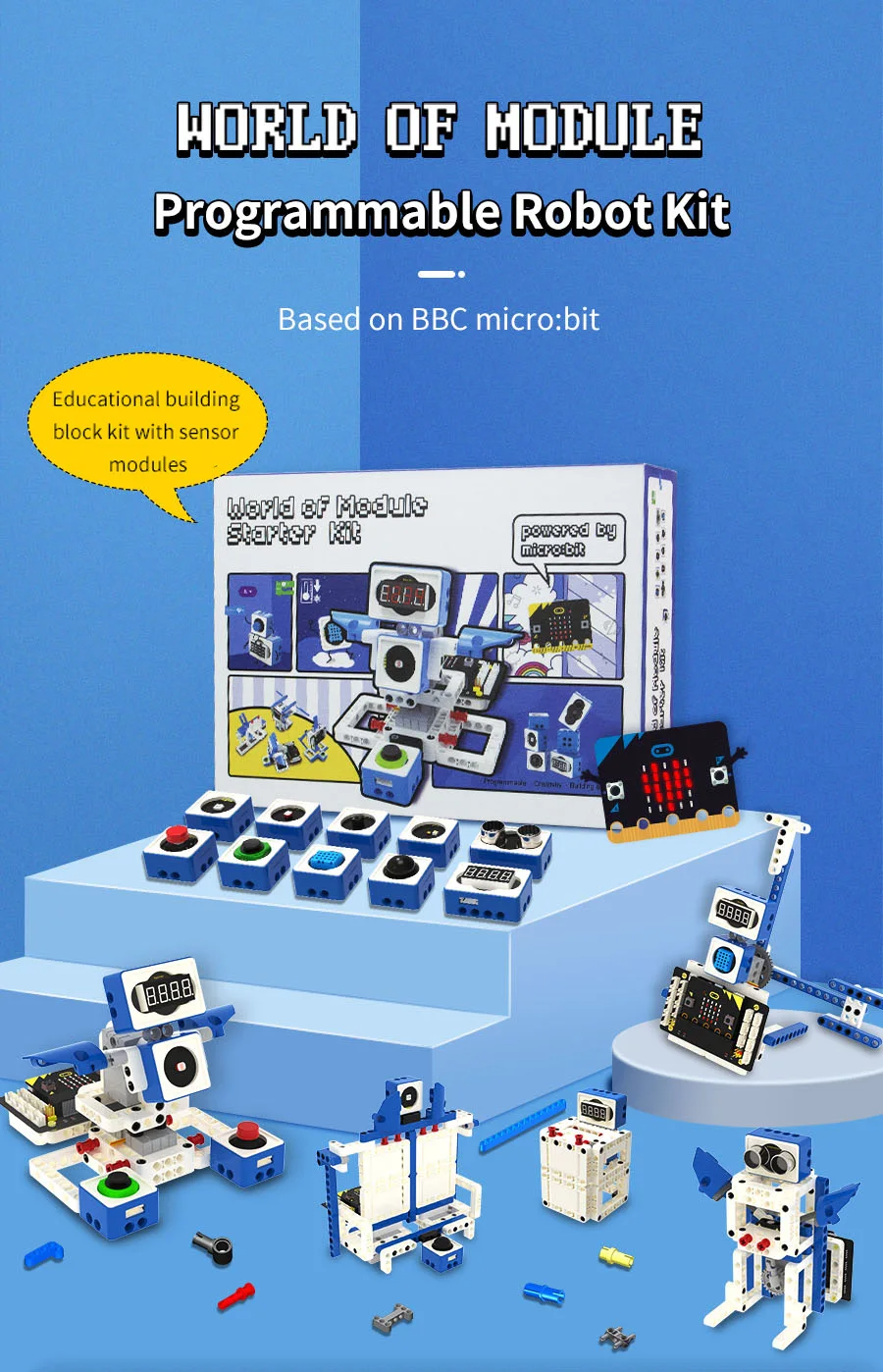 21 in 1 Microbit V2 Robotics Kit DIY Electronic Sensor Kit