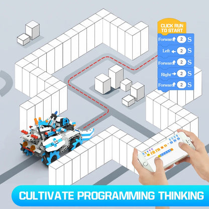 DIY 489Pcs App Voice Control Remote Car Rc Robot
