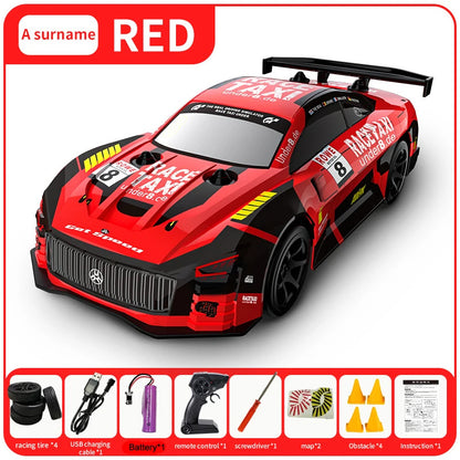 2.4G ドリフト RC カー 4WD ドリフトカー 1:18 おもちゃ リモートコントロール GTR カー