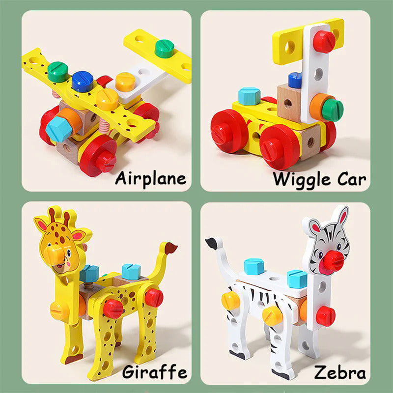 子供用木製ツールボックスクリエイティブプレイセット