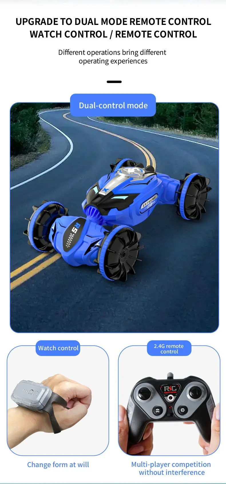 Off Road Climbing Water & Land 4WD Remote Control Racing Car