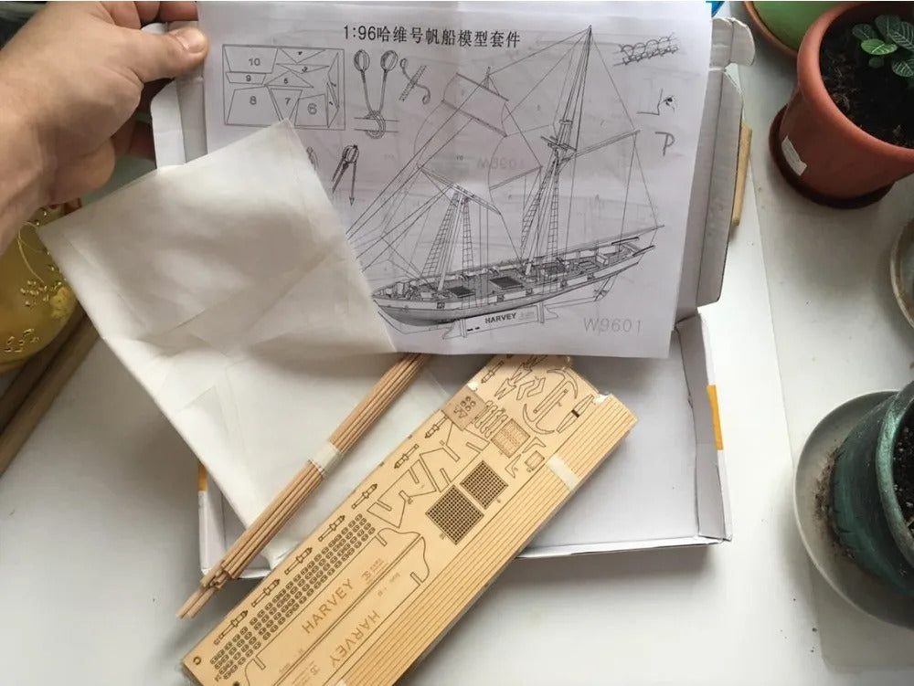 New Version Scale 1/96  HARVEY1847 battleship Model kits