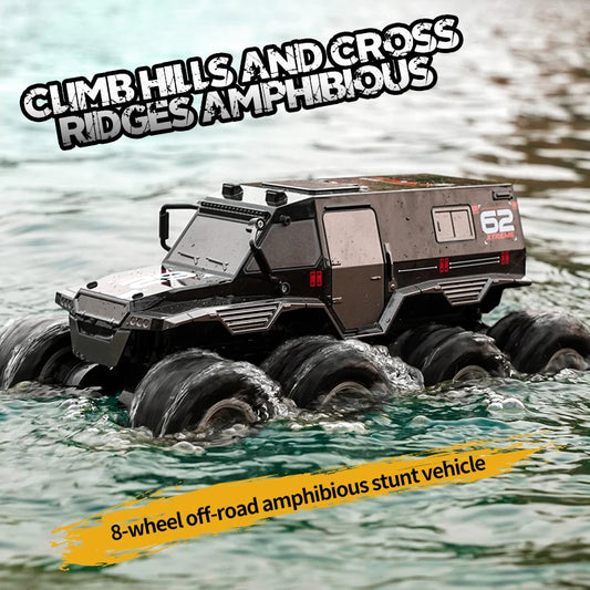 8x8 2.4G Remote Control Car 8wd Off-road Amphibious Stunt Vehicle