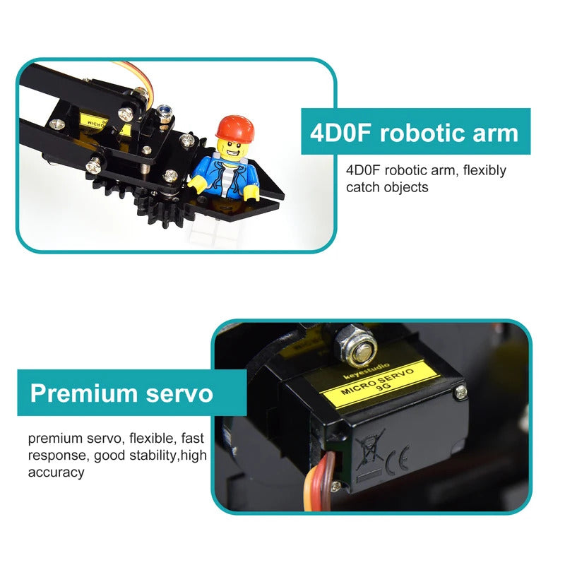 STEM  4DOF Robot Arm Kit  Mechanical Arm Claw Kit