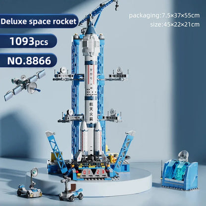 Space Aviation Manned Rocket Launch Center Model
