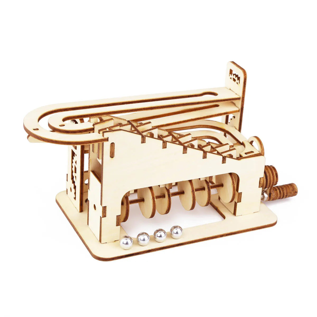 3D Wooden Spiral Marble Run Puzzle Toy Kits