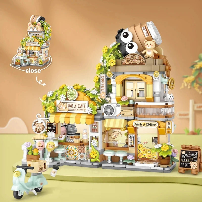 Street View Series Building blocks Izakaya Shaved Ice Shop