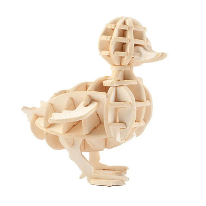 3D Wooden Animal Puzzle Toys Assembly Kit