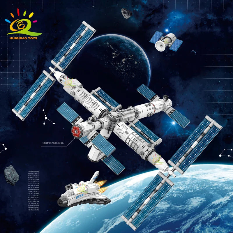 Space Station Building Blocks With Astronaut Figure City