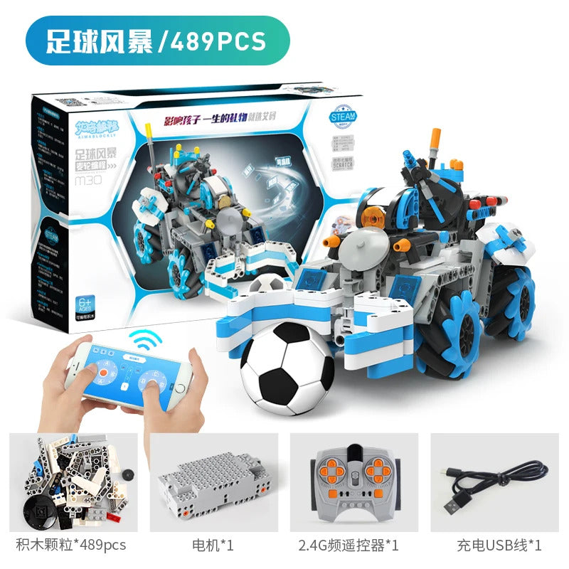 DIY 489Pcs App Voice Control Remote Car Rc Robot