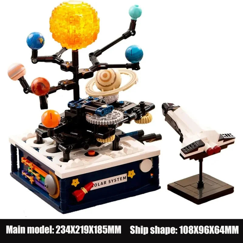 775 PCS Space Solar System Building Blocks 9 Planets Rocket Sets