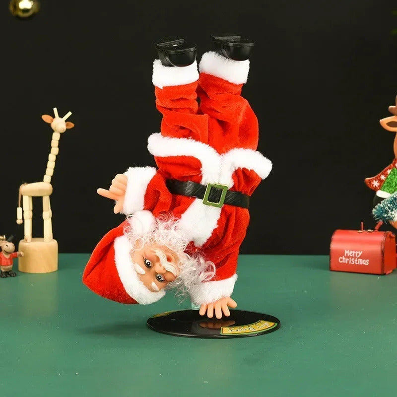 Single Handed Inverted Rotation Santa Claus Music Toy