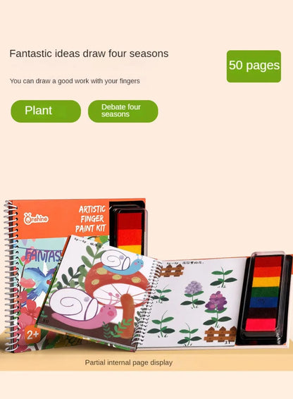 新しい指印刷の本、落書き、お絵かきおもちゃ