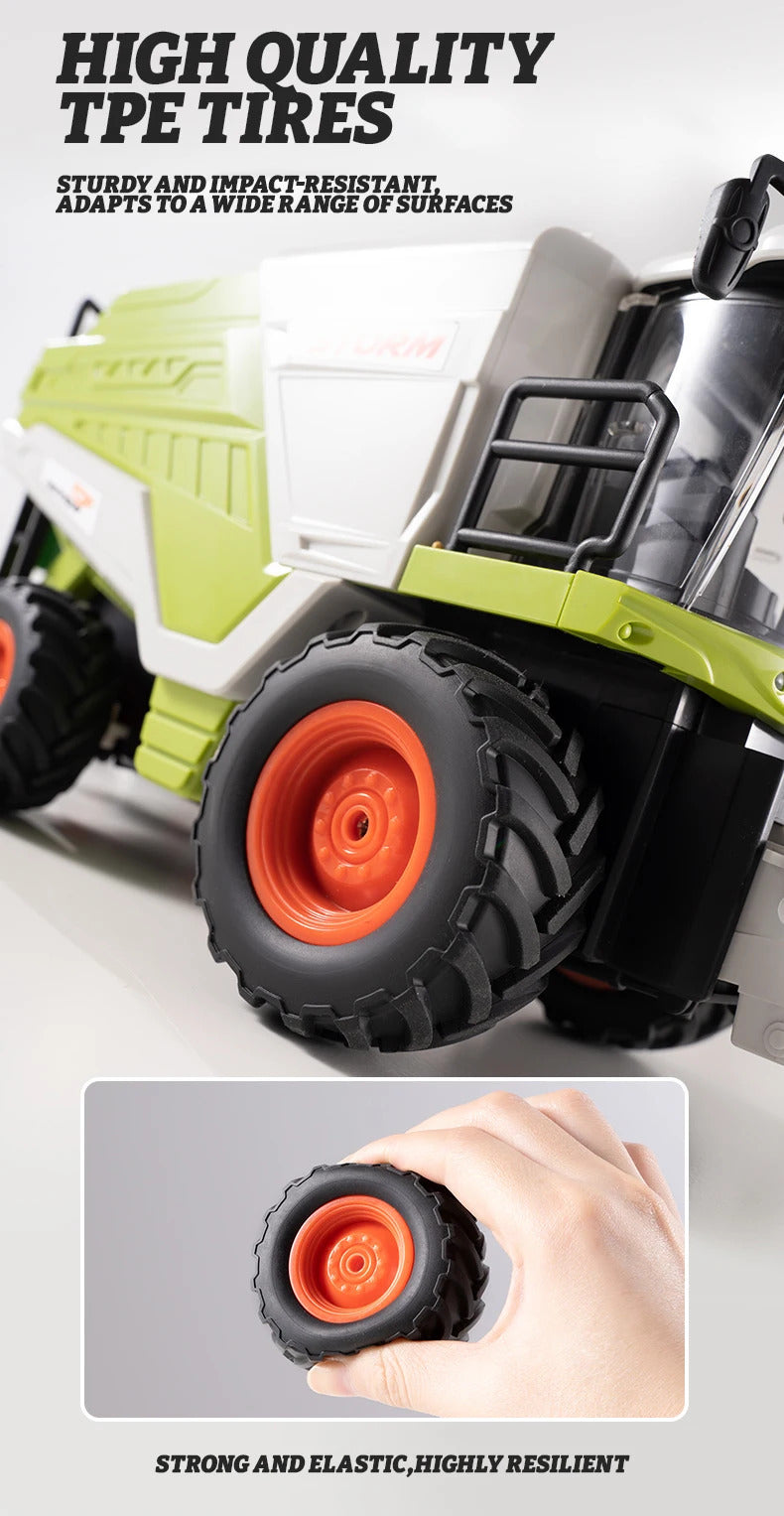 子供用トラックモデル RC ファーマー 1:24 小麦トウモロコシ収穫機