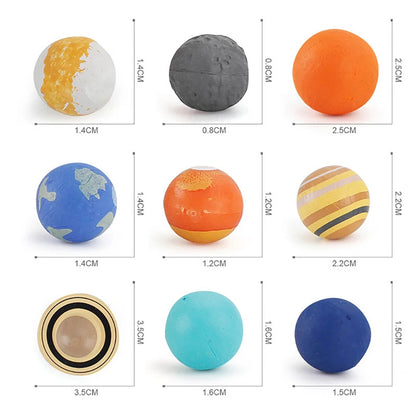 9pcs/Set Simulation The Solar System Cosmic Planet System Model