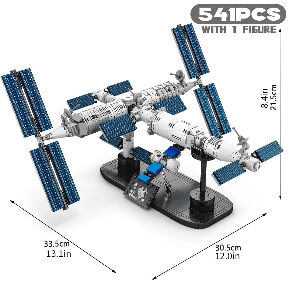 Space Station Building Blocks With Astronaut Figure City