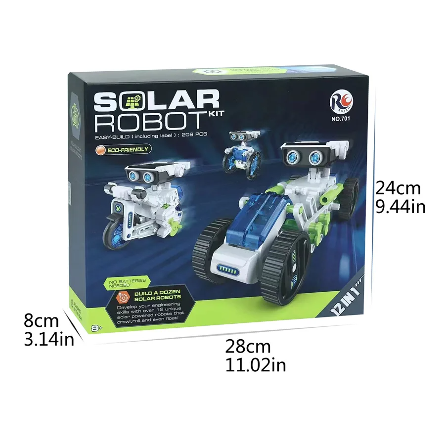 12 In 1 Solar Powered Robot Self-Assembly Toys