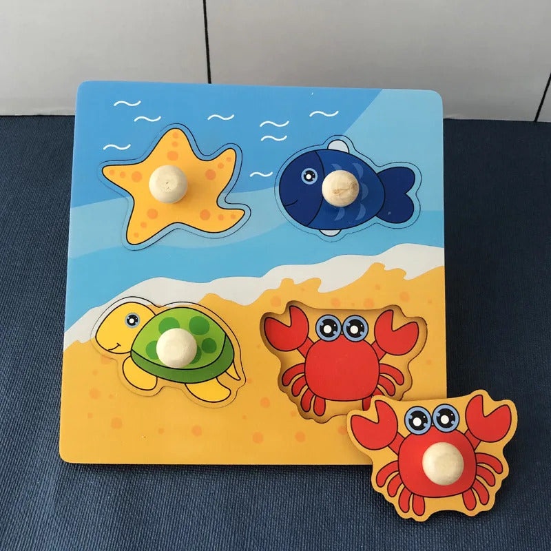 木製幼児用パズル 3Dパズル 知育玩具