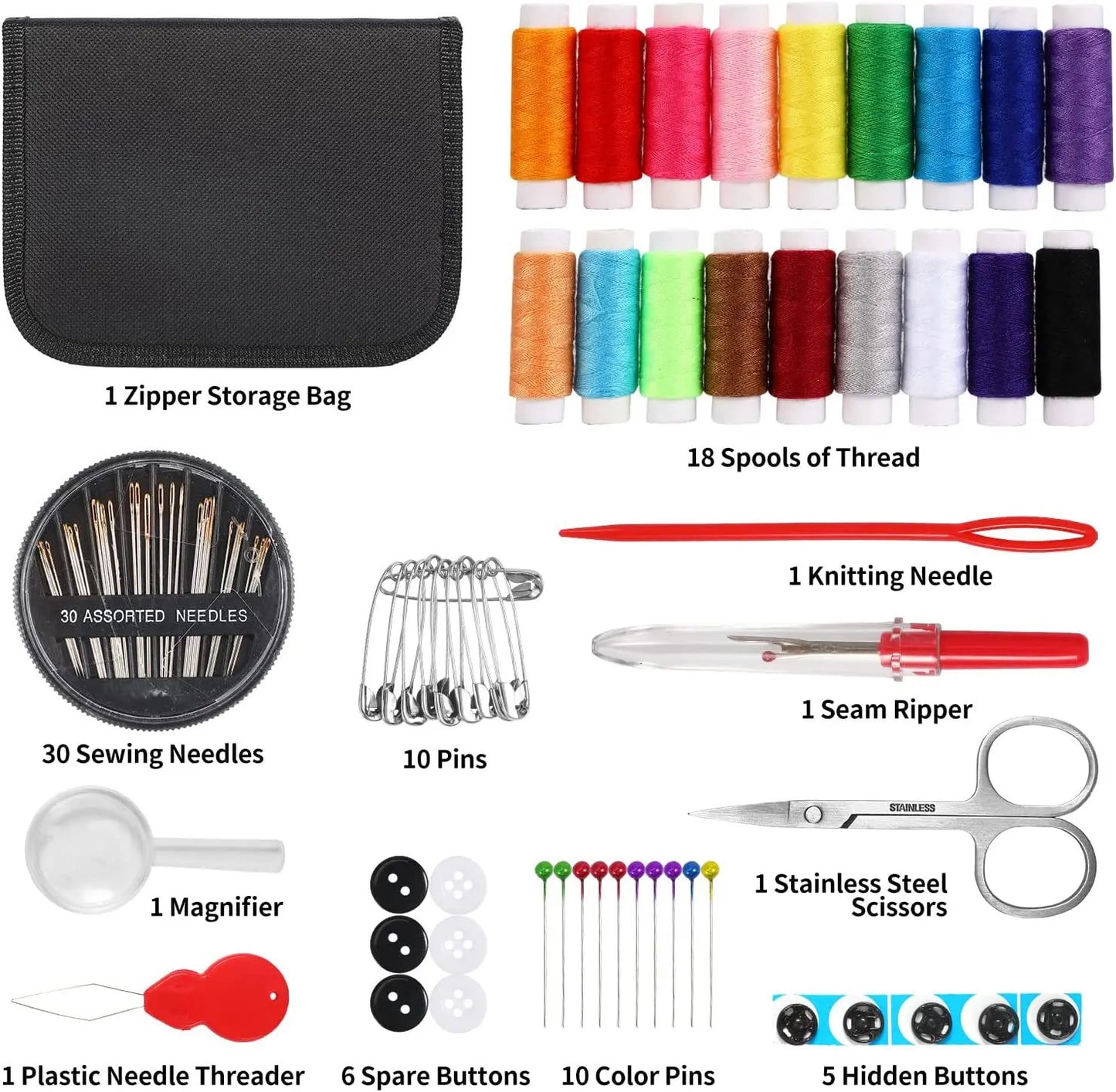 Sewing Kit Compact and Portable for Beginners and Professionals