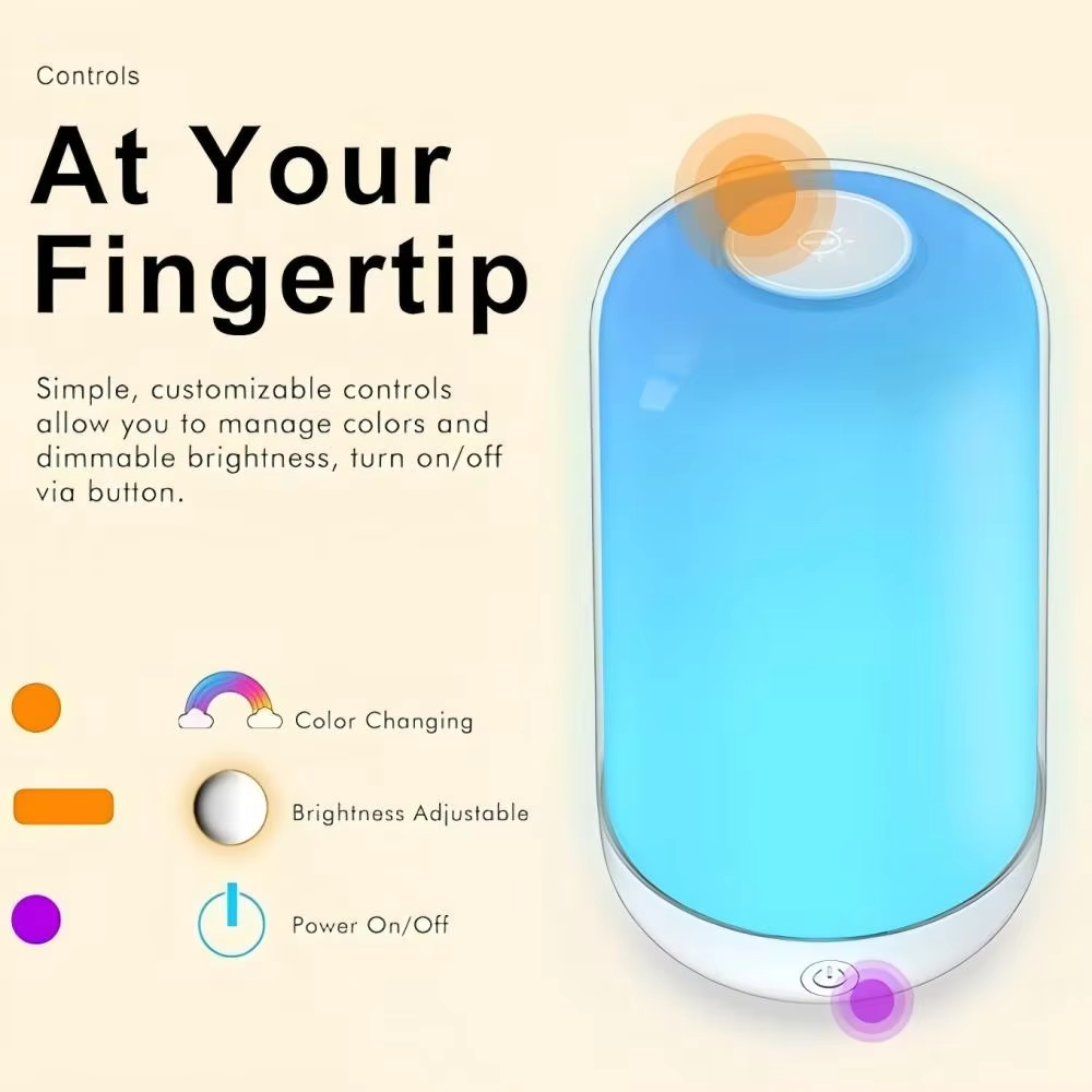 Smart LED Bedsides Lamp Night Light RGB Dimmable Touch Light