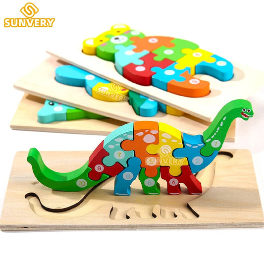 木製幼児用パズル 3Dパズル 知育玩具