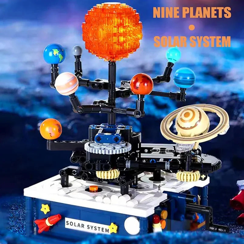 775 PCS Space Solar System Building Blocks 9 Planets Rocket Sets