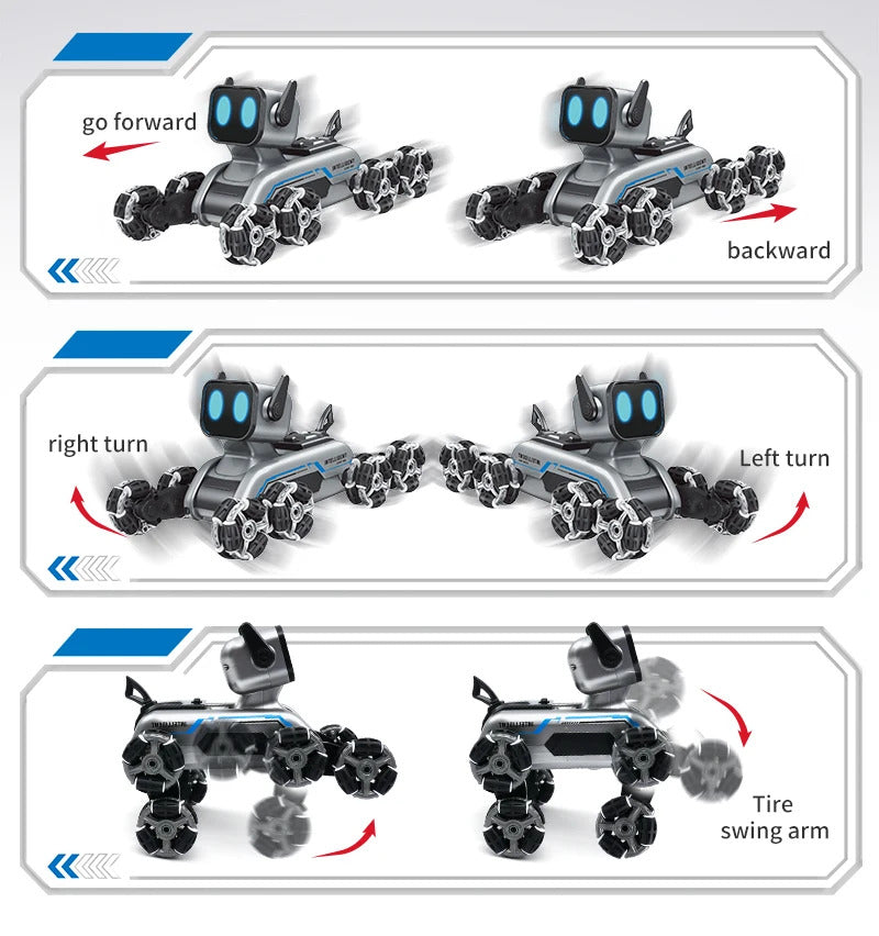 Kid's 8-wheel RC Car Toy Boy Intelligent Machine Dog RC Car