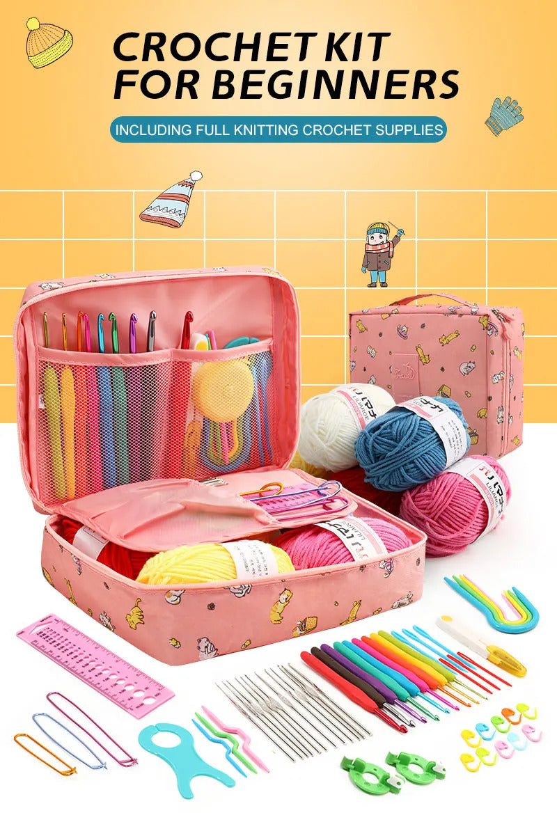 Crochet Kits For Beginners and Multi-color Storage Kits