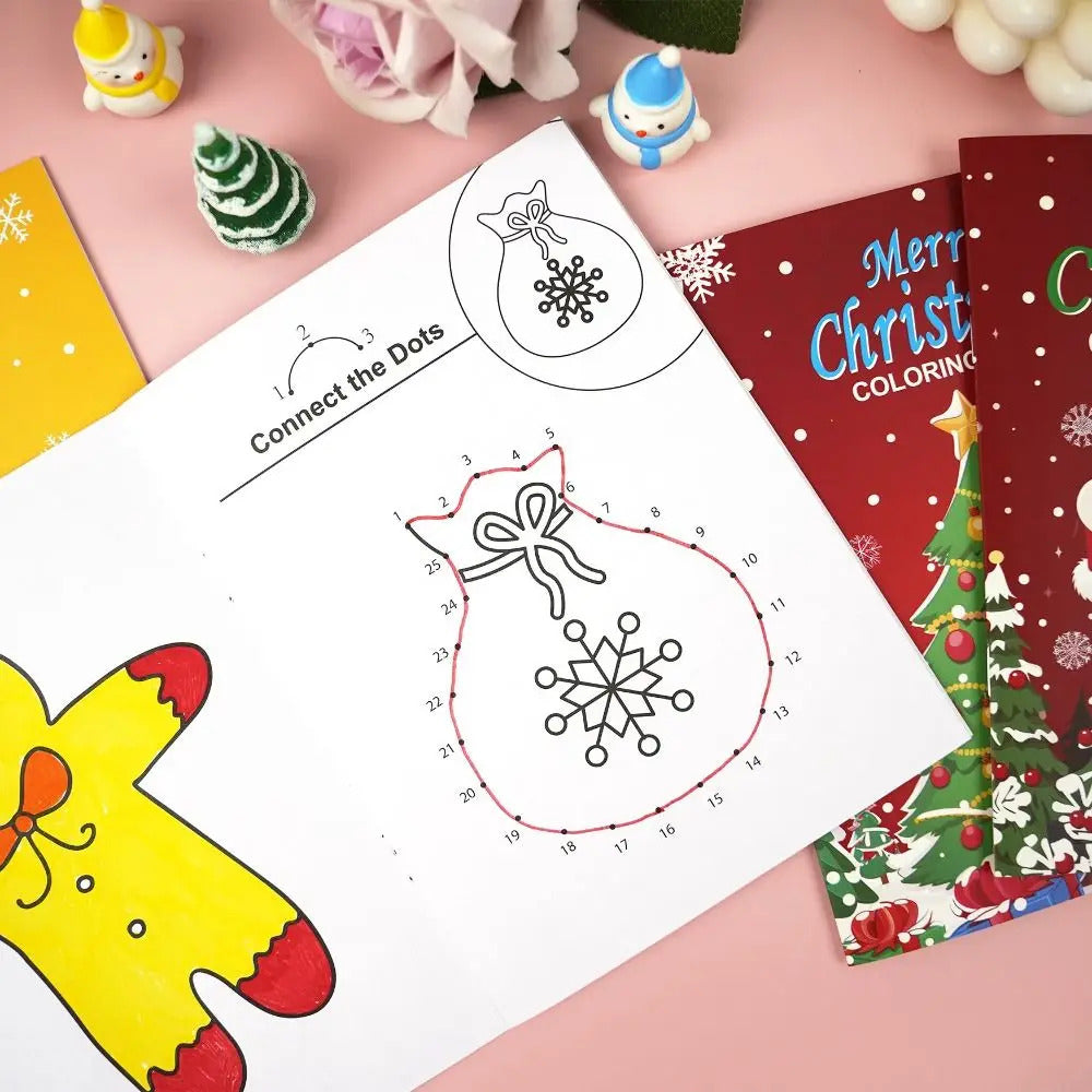 8PCS 高品質クリスマステーマ塗り絵