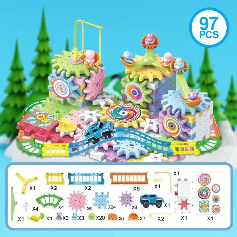 人気 83-263 PCS 電動ギア 3D パズル モデル構築キット