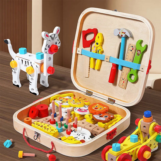 子供用木製ツールボックスクリエイティブプレイセット