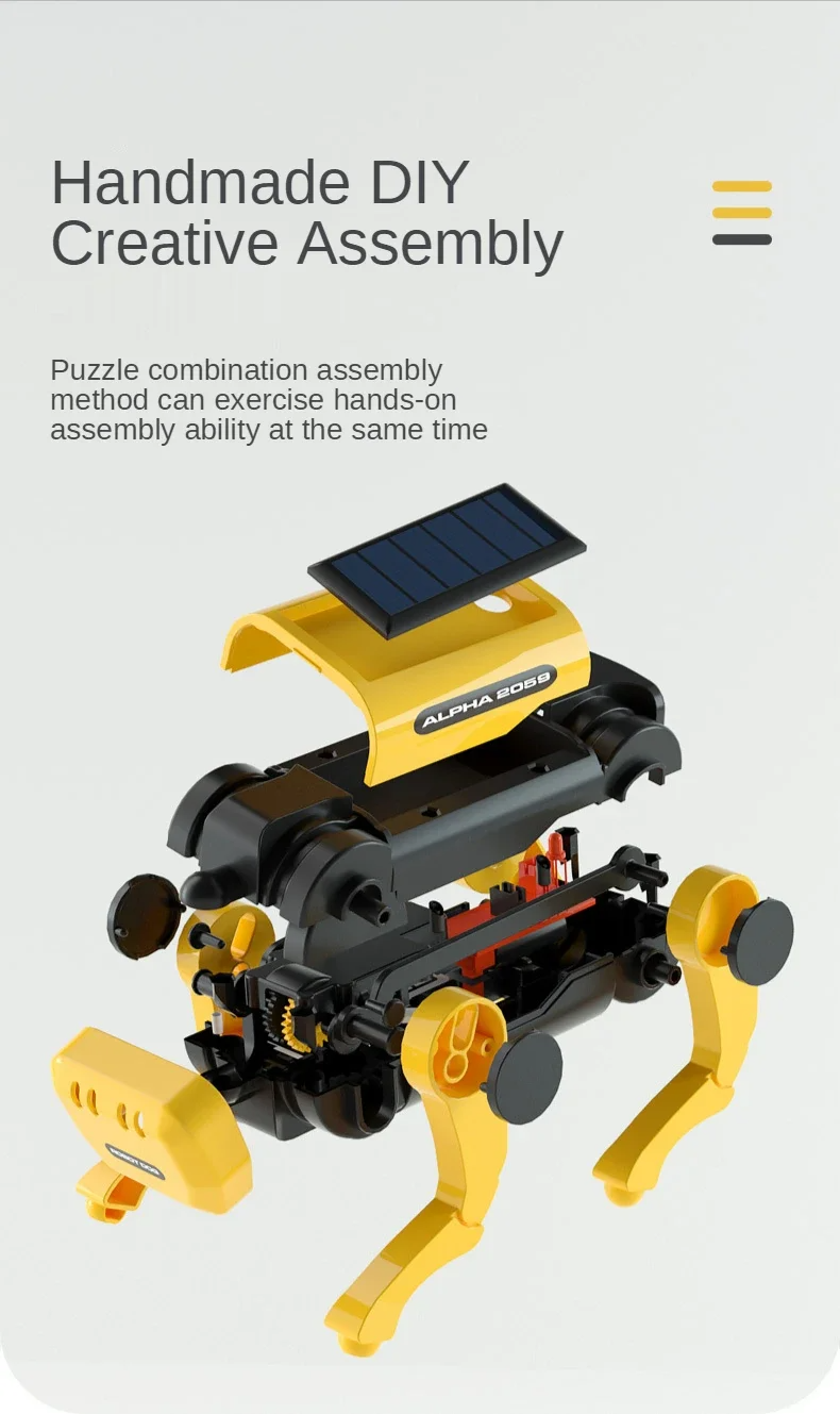 Robot Dog Science Experiment Kits Solar Powered Puppy