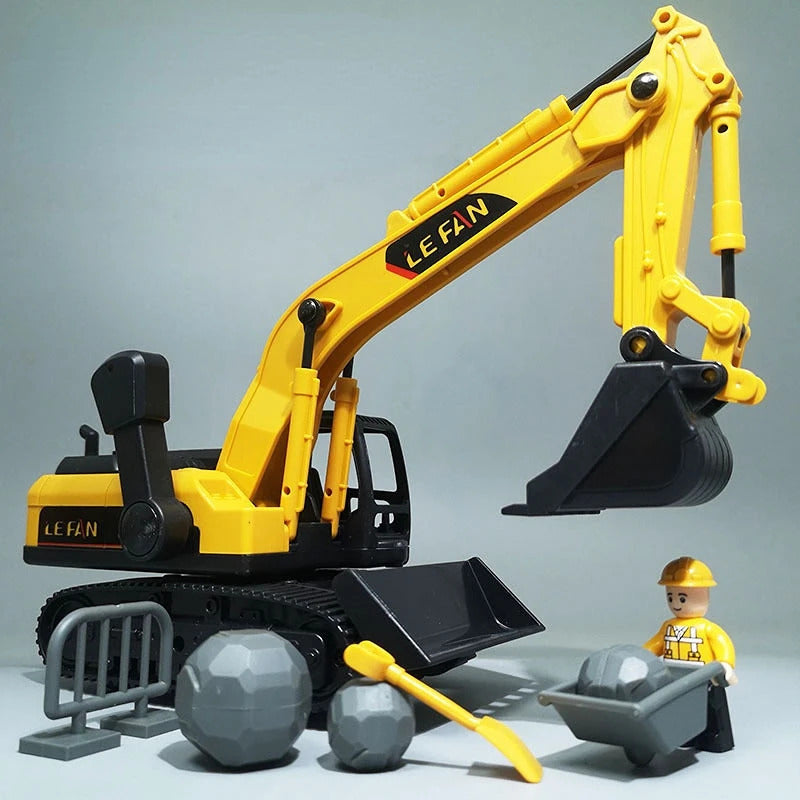 1:32 Simulation Diecast Crane Car Model with 3 Head Drill