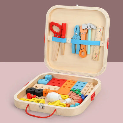 子供用木製ツールボックスクリエイティブプレイセット