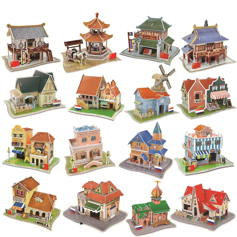 40 Style World Famous Architecture Building 3D Puzzle Model