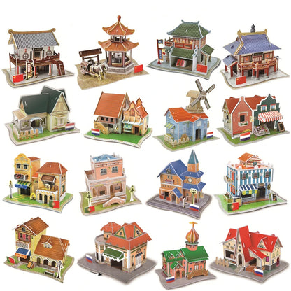 40 Style World Famous Architecture Building 3D Puzzle Model