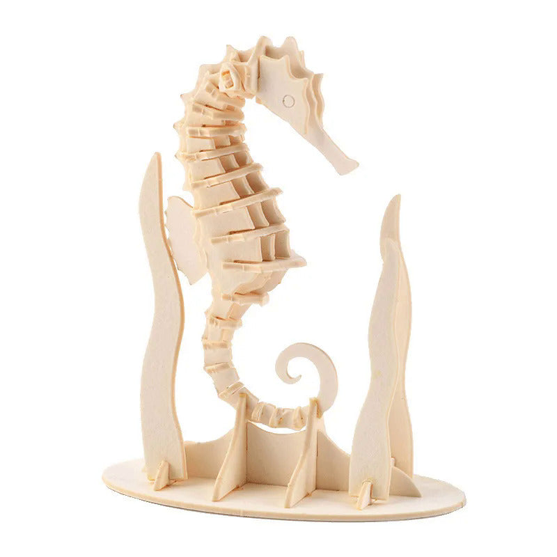3D Wooden Animal Puzzle Toys Assembly Kit